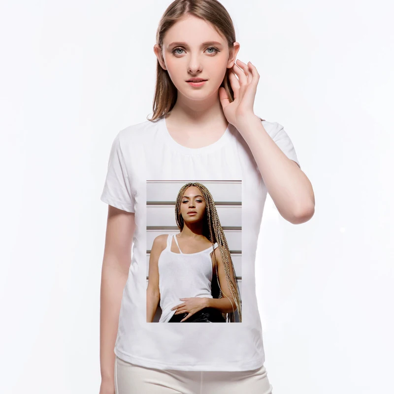 

Super Star Print Female T-shirt Cool Beyonce Women Tops Street Fashion Couple Clothes Unisex Summer Tops Camisetas L9-G55