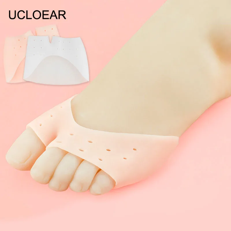 

UCLOEAR Silicone Gel Forefoot Pads Insoles Elastic Pain Relief Insole Protection Foot Pad Soft Sport Breathable Shoe Inserts