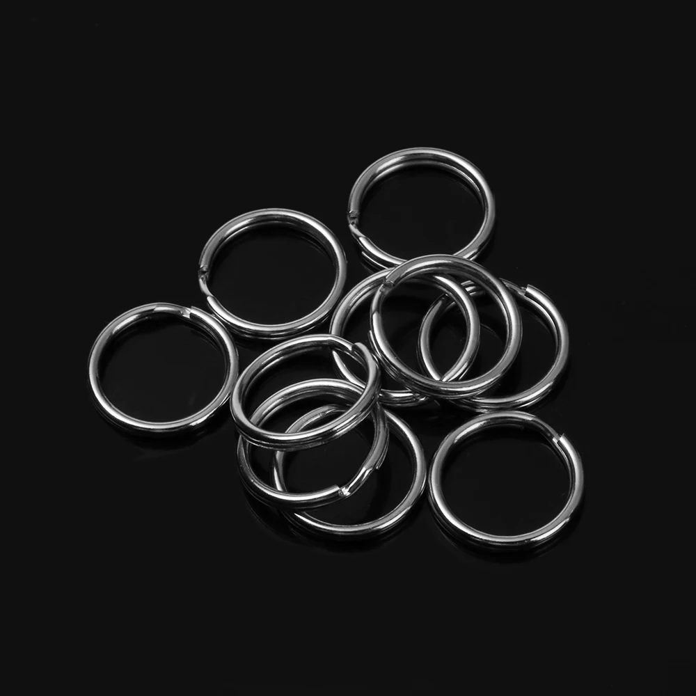 Горячая Распродажа, 20 шт, нержавеющая сталь, серебро, 15 мм, 32 мм, брелок, разъемное кольцо для ключей, модные аксессуары