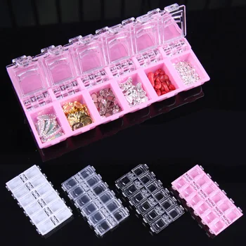

12 Grid Plastic Nail Tool Jewelry Storage Box Rhinestone Organizer Container Case Nails Art Supplies FP8