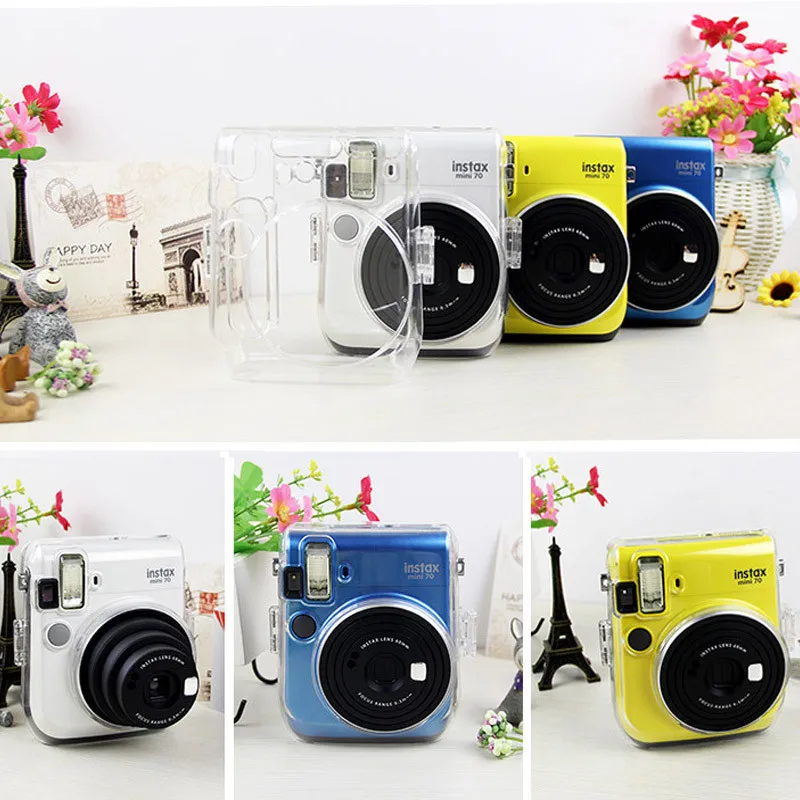 Прозрачный кристально прозрачный защитный жесткий чехол из ПВХ для Fujifilm Instax Mini 70