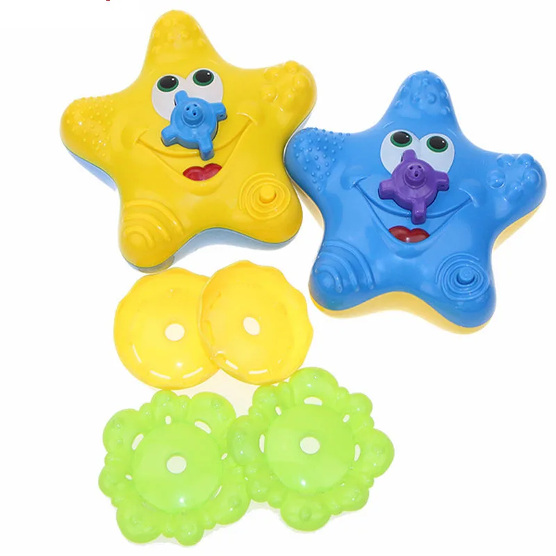 New Starfish Fountain Bath Toy Baby Bathroom Shower Water Spray Toys