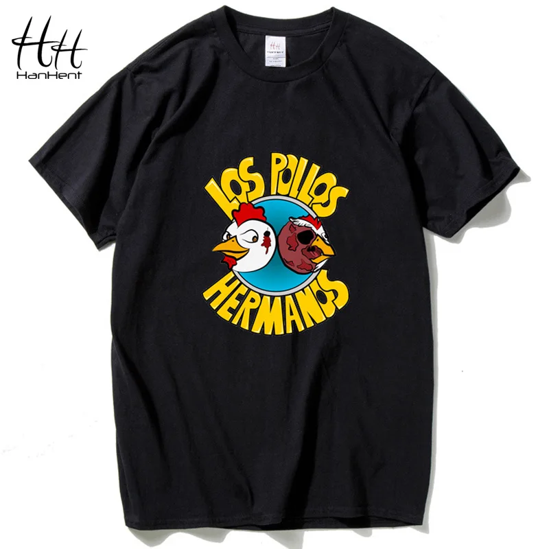 

HanHent New Print Breaking Bad T Shirt Los Pollos Hermanos T-shirt Summer Cotton Men Fashion Brand O-Neck Short Sleeve Tee Shirt