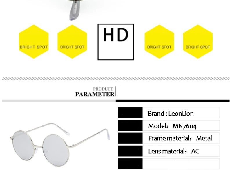 LeonLion круглые металлические солнцезащитные очки для женщин карамельных цветов зеркальные солнцезащитные очки для мужчин морская пленка Oculos Feminino Винтажные Солнцезащитные Очки