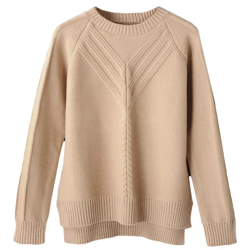 2018 на осень-зиму свитер Для женщин кашемир модные топы вязаный джемпер одежда с длинным рукавом тянуть роковой основные свитера RE0766