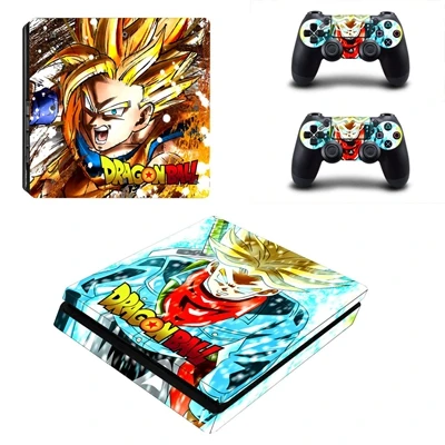 Супер-наклейка Dragon Ball для Playstation 4 PS4 тонкий Пользовательский Дизайн Наклейка для консоли контроллер Крышка PS4 тонкие виниловые наклейки - Цвет: YSP4S-3440