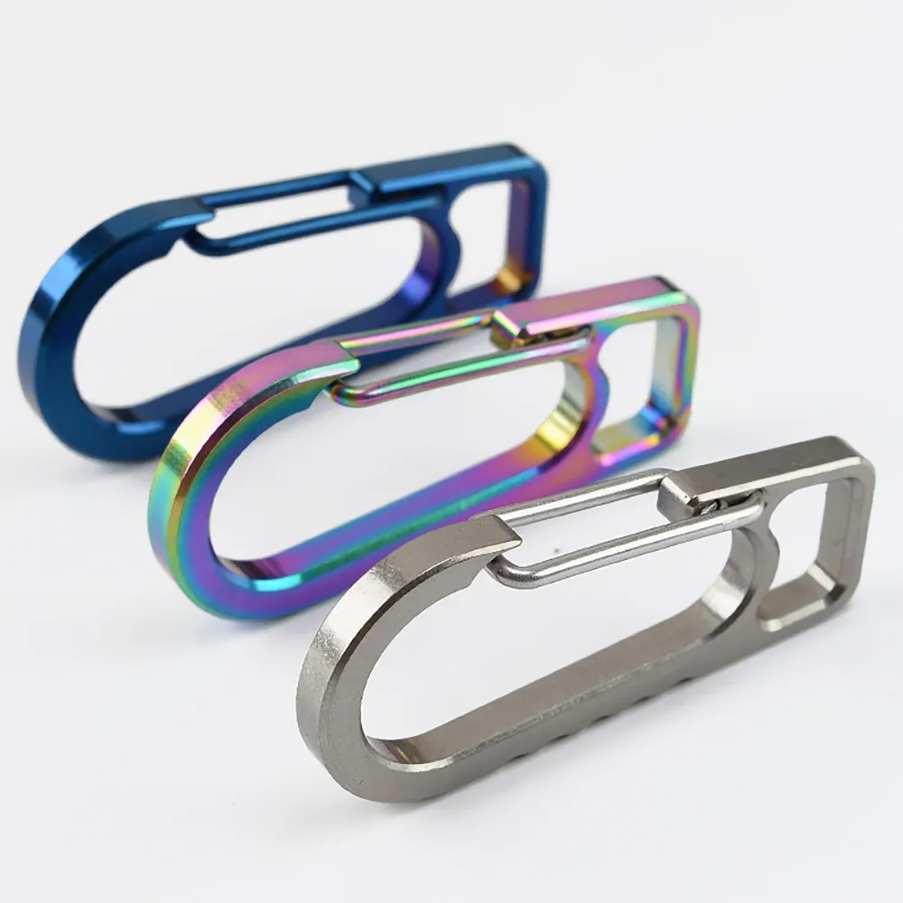

2018 New 1pcs Titanium Alloy Carabiner Key Chain Keychain Clip Hook Outdoor Climb Buckle #NE1119