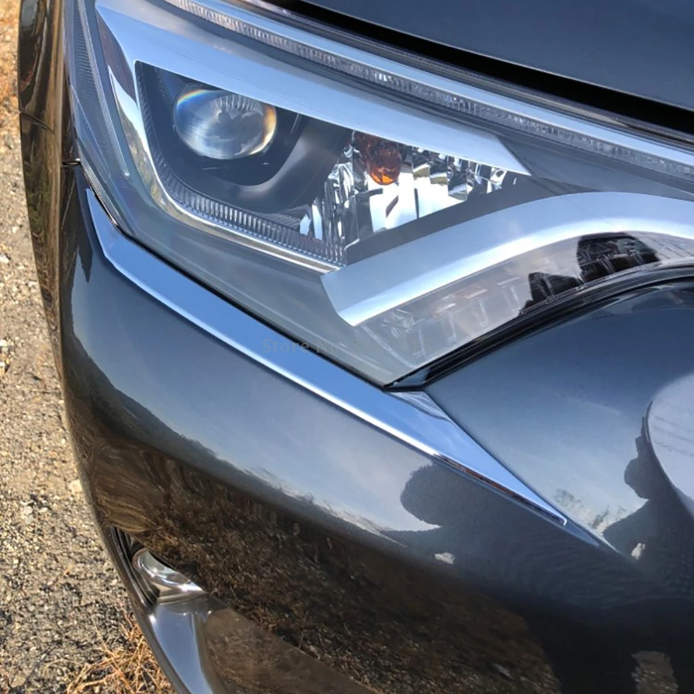 Налобный фонарь для Toyota RAV4 RAV 4 2016 2017 хромированный налобный бровей накладная