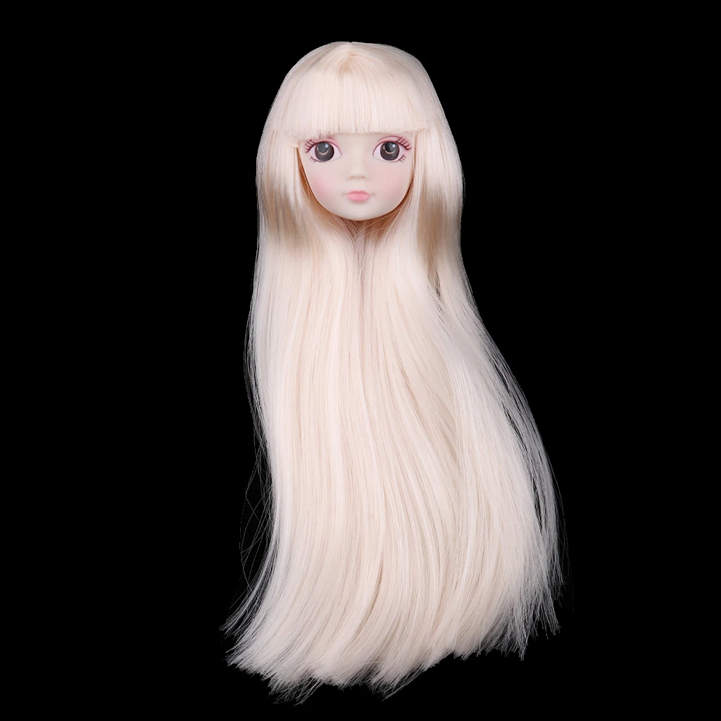 1//6 Ball Jointed Doll Head Sculpt /& White Hair Body Parts For MSD Body Parts