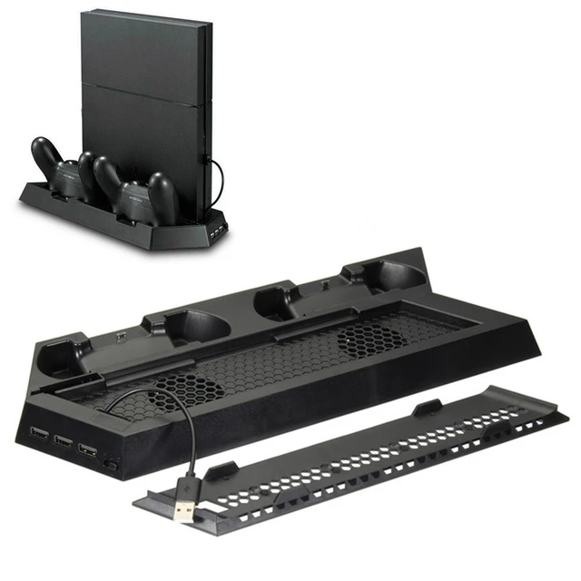 Best Price 3 USB Ports Cooling Fan For Playstation 4 Cooler Station With Dual Charging Stand Dock For PS4/PS4 Slim Gaming Console Cooler