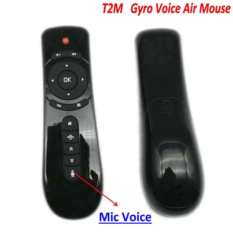 

Tikigogo T2M Gyroscope Air Mouse T2 Microphone voice for Google Assistant Voice Search for Android Smart TV Box Remote Control