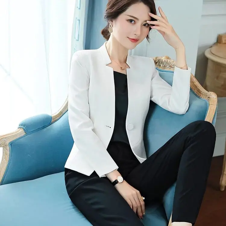 

2019 Summer Women's Suit jacket Blazer Dress women blazers and jackets Office lady Formal Elegant Ladies tops and blouses Coats