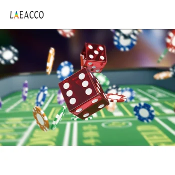 

Laeacco Las Vegas Backgrounds Dice Chips Casino Entertainment Party Decor Poster Photography Background Photophone Photo Studio
