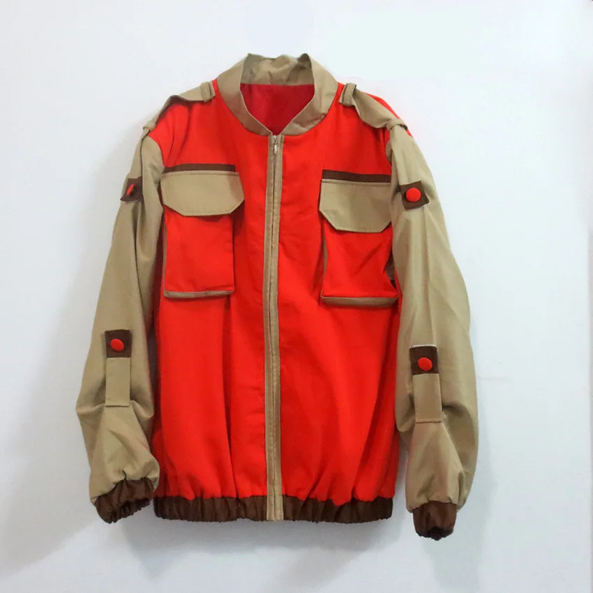Back To Future Marty Mcfly Jacket Cosplay Costumes Adult Coat Halloween Outwear