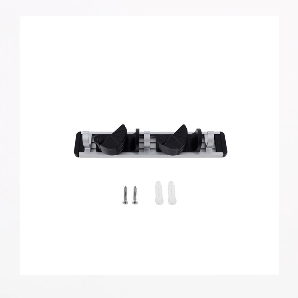 ABS البلاستيك + سبائك الألومنيوم الحائط حامل ممسحة تخزين مكنسة شماعات كليب سلس ممسحة هوك الحمام المنزل منظم مطبخ