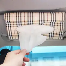 Плед Бумага Полотенца коробка-держатель для салфеток ткани чехол для автомобиля солнцезащитный козырек