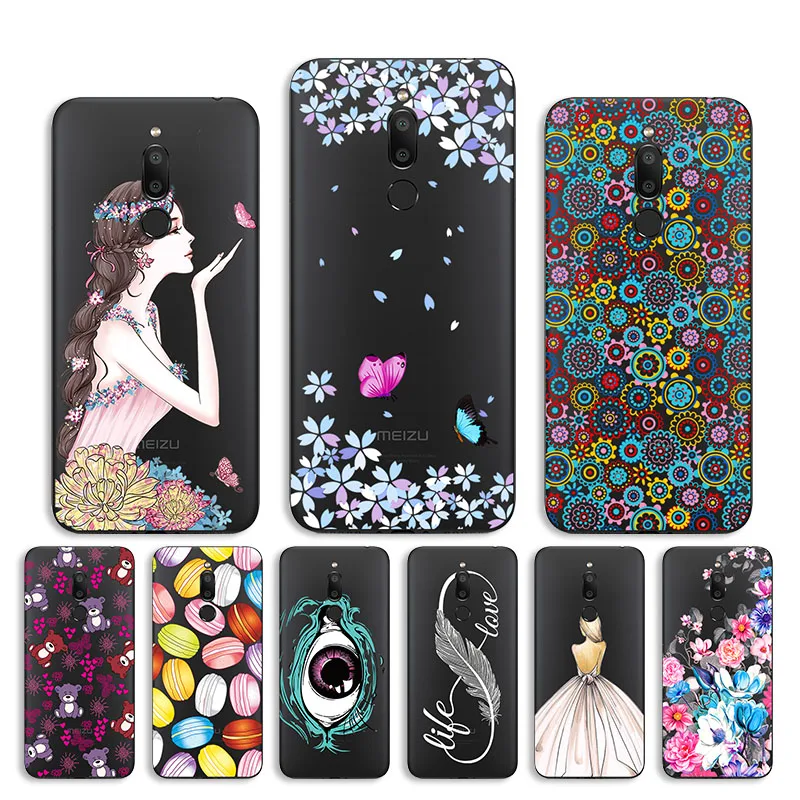 

Transparent Phone Case For Meizu M6T Case Cover Soft TPU Silicone For Meizu M 6T M811H Cases Cover Painted Back Funda 5.7''