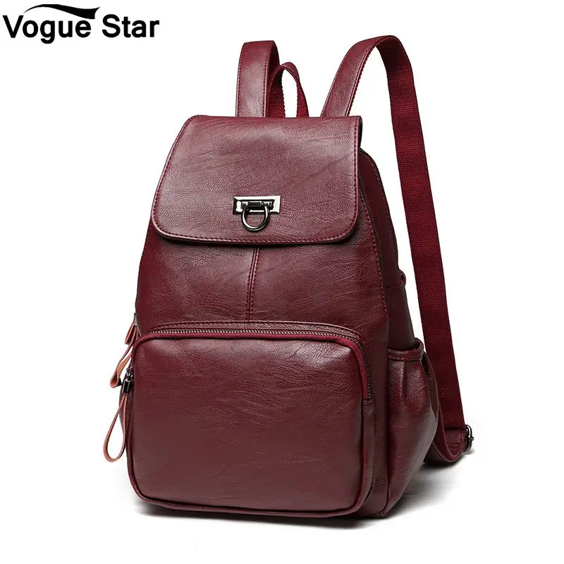 

Large Capacity School Girl Daily Bag Travel Bags Mochila Leather Backpack Women Fashion Female Backpack String Bags M278