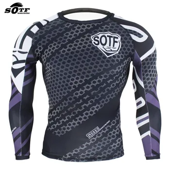 

SOTF mma Black Geometric Print Domineering Fighting Fight Fitness Wear Sweatshirt Boxing jerseys boxing shorts thai boxing mma