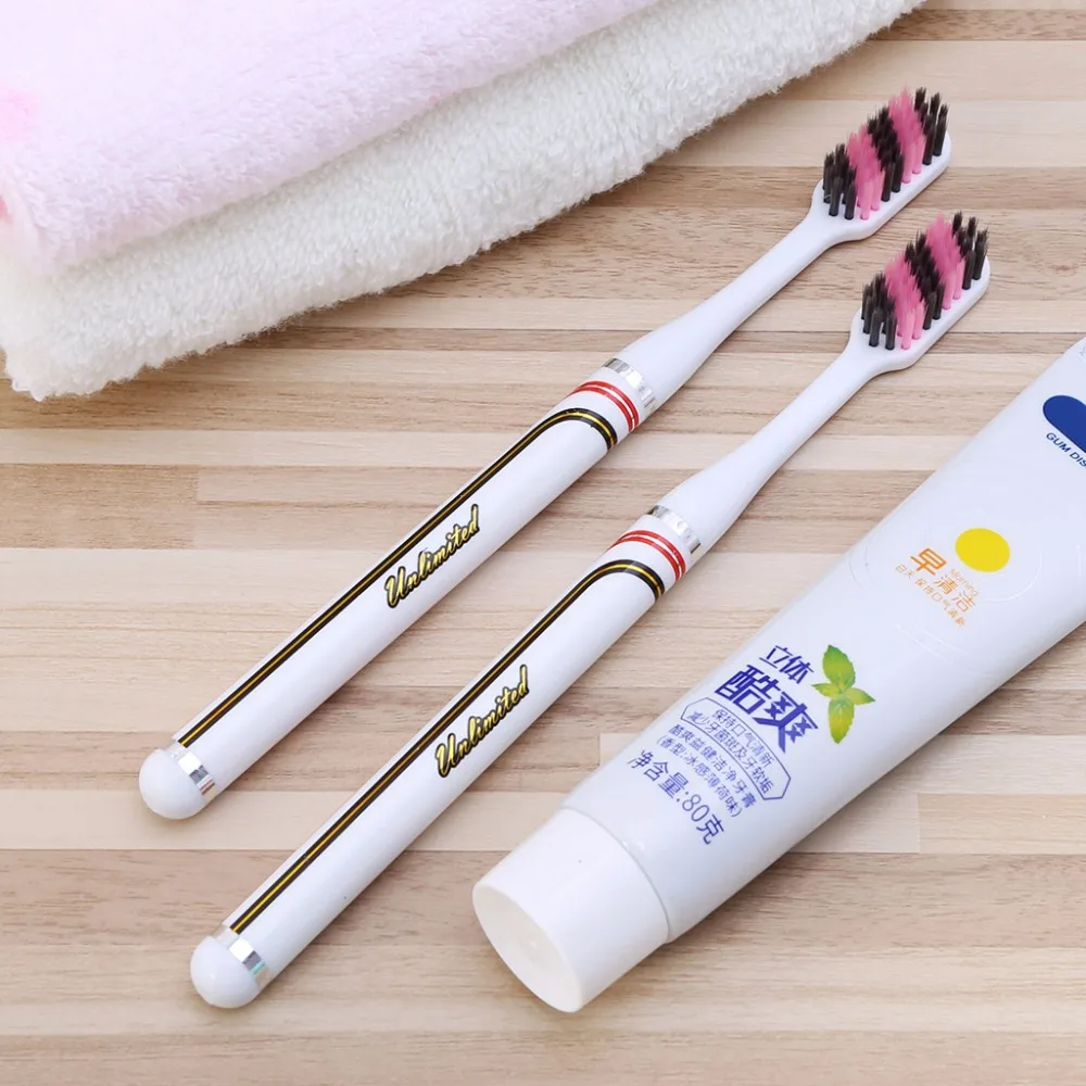 1pc Nano Adult Toothbrush Soft Bristle Tooth Brush Tongue Scraper Teeth