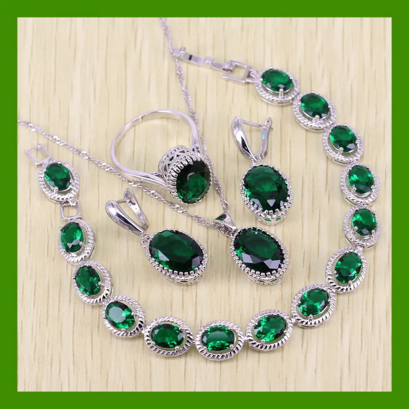 emerald wedding jewelry sets
