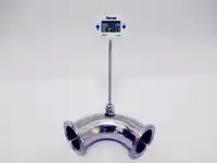 Free Shipping 2"(51mm) 90 degree Pipe Bend With Thermowell Nipple , Tri-clamp Connection Elbow Pipe Fitting,SS304