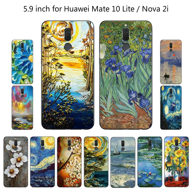 Мягкий силиконовый чехол для телефона Huawei Nova 2i с масляной окраской Mate 10 Lite / nova