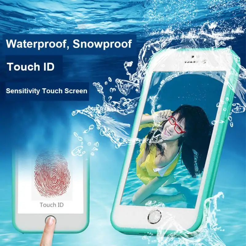 Водонепроницаемый мягкий резиновый чехол для Apple IPhone 8 7 Plus 6 6s 5 5S Se сенсорный экран