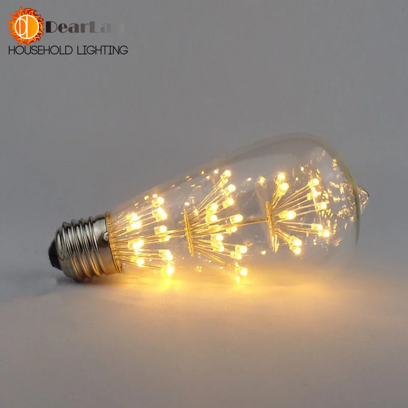 220V 240V E27 Винтаж Ретро Эдисон светодиодный светильник Светодиодная лампа 4 Вт