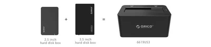 ORICO 6619US3 USB3.0 mobile hard drive 3.5-inch desktop serial external SATA2.5 hard drive back box hard disk box usb