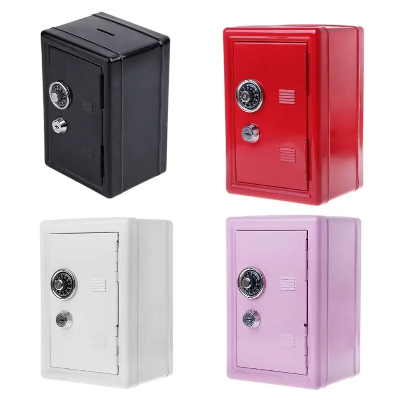 

New Safe Security Metal Money Bank Deposit Cash Saving Box with 2 Keys
