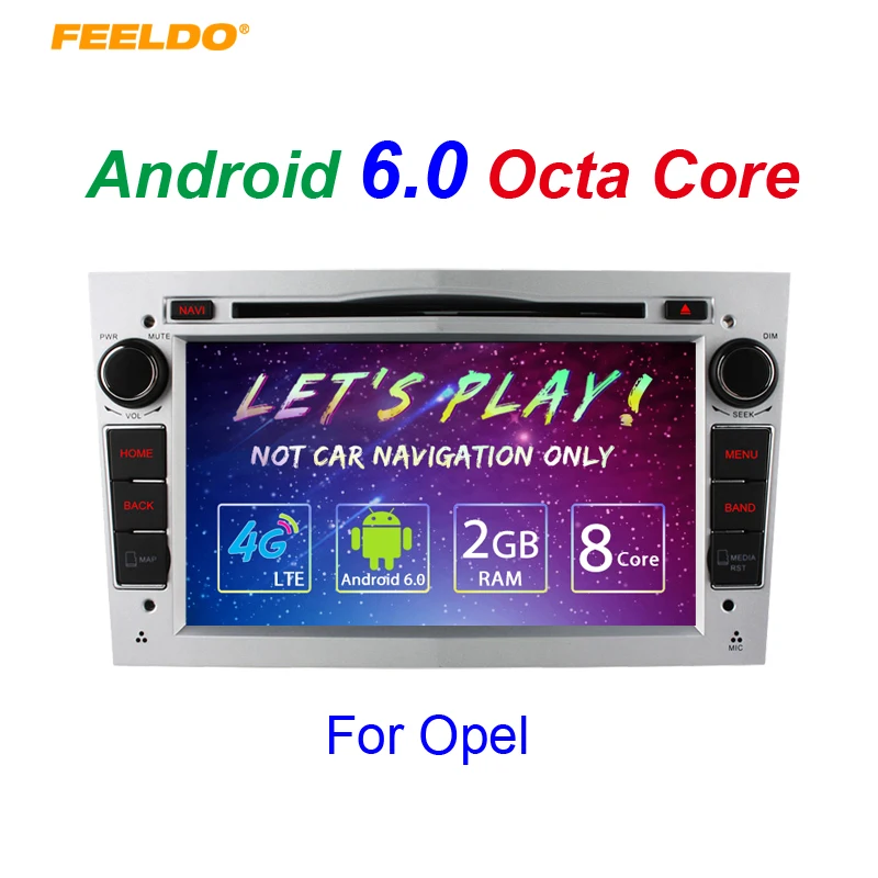 

FEELDO 7" Silver Panel Android 6.0 (64bit) Octa Core DDR3 2G/4G LTE Car DVD GPS Radio Head Unit For Opel Combo/Utility/Vivaro