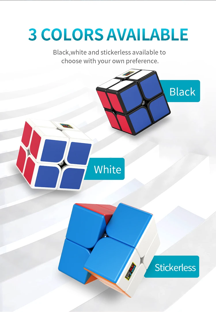 MoYu 2x2x2 meilong magic cube stickerless puzzle cubes professional speed cubo magico educational toys for students