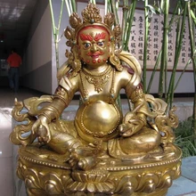 Xd 002911 Тибет PureCopper бронзовый 24 К Золото gild Желтый Jambhala Статуя Будды