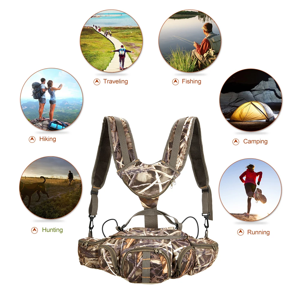 Multifunctional Camping Bags Climbing Camouflage Bag for Outdoor Hiking Fishing Camping Sports Hunting Fanny Pack