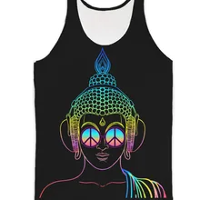 Настоящий Американский американский размер Триппи Будда хиппи Высокое качество 3D сублимационный принт майка плюс размер 4xl 5XL 6XL