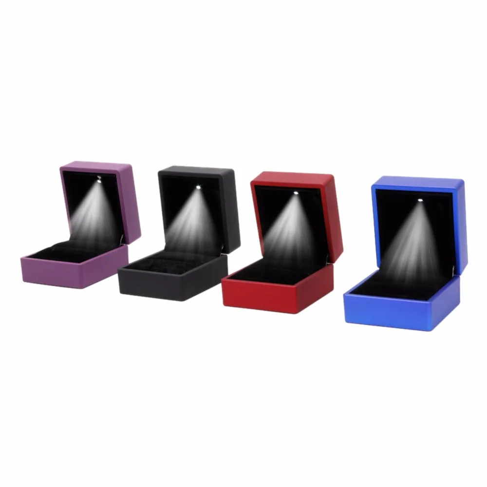 

LED Lighted Earring Ring Gift Box Wedding Engagement Ring Jewelry Display New