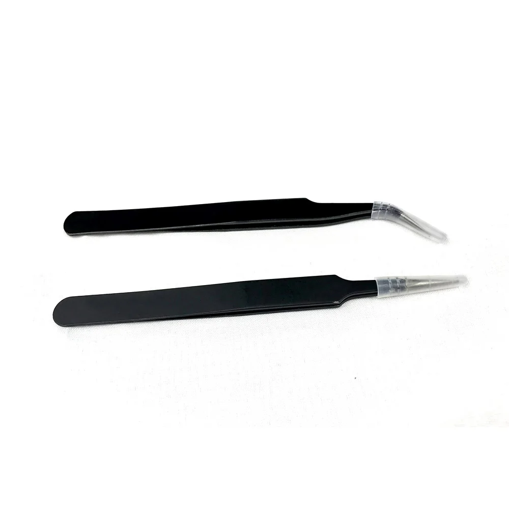 

2pcs Tweezers Tools Anti-static Curved Straight Tip Forceps Precision Soldering Tweezers Set Electronic ESD Tweezers Tools