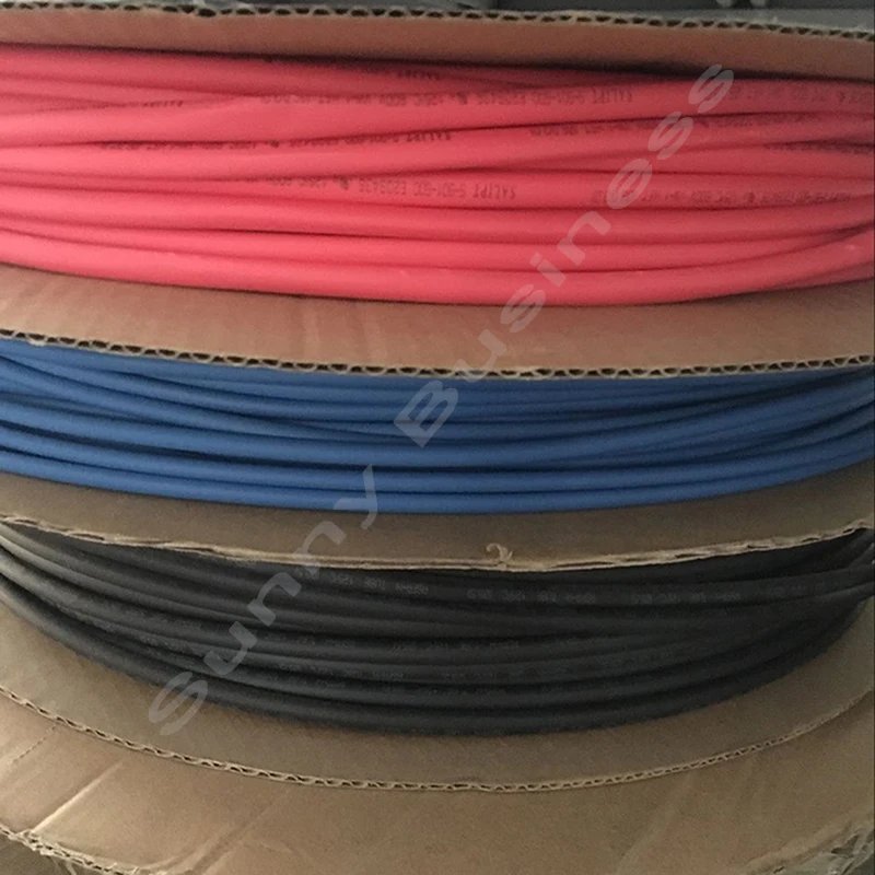 6 мм 100 м термоусадочные трубки 2:1, черные, красные, зеленые, синие, прозрачные белые трубки для автомобильных кабелей