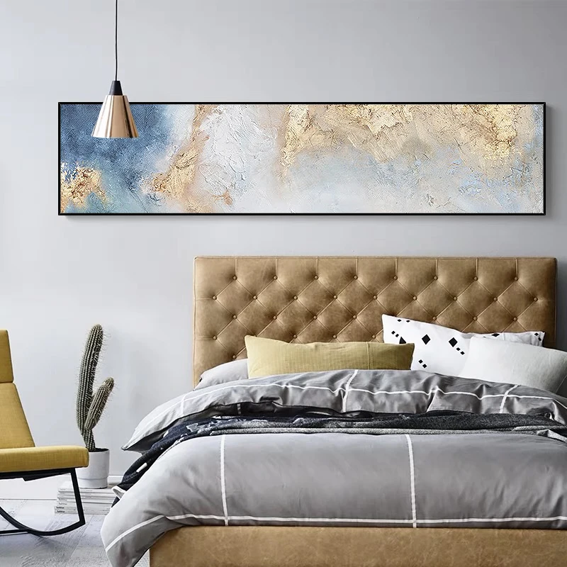 

Hand painted abstract sky bedroom reading room painting modern living room sofa background wall handmade decorative painting