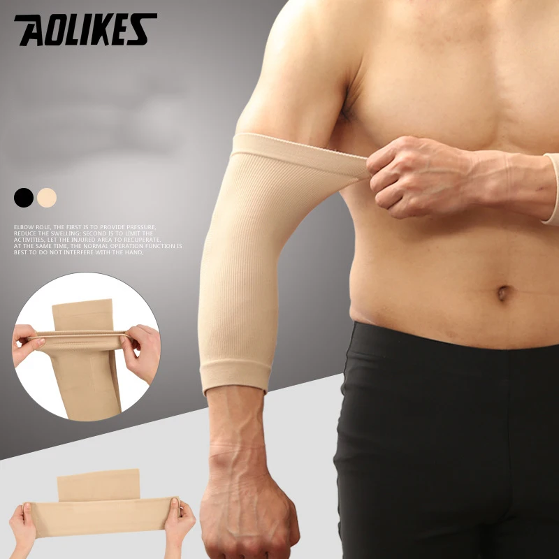 

2pcs/lot Men Women Outdoor Sport Basketball Vollyball Elbow Sleeve Support Protector UV Training Joint Protector Elastic Band