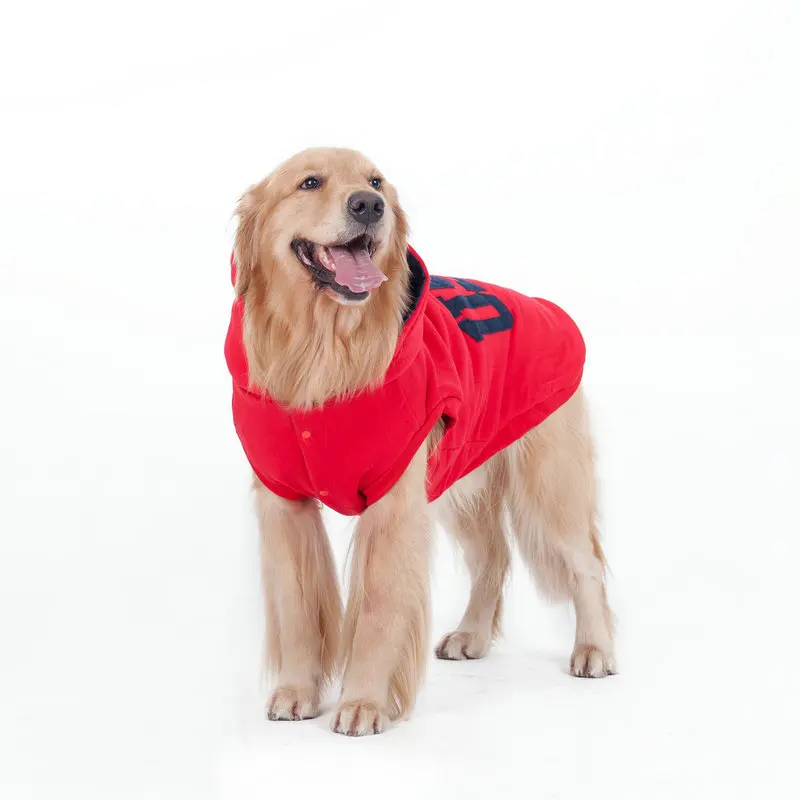 Большая собака одежда теплая зимняя Толстовка для девочек, большой свитер для собаки, для питомца куртка Костюмы для золотистого ретривера Лабрадора хаски