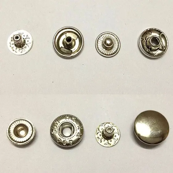 Snap Fastener /snap button Buttons round shape/cap buttons 10mm silver