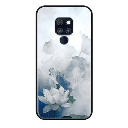 Украшение в виде ножниц в стиле "панк" розовый чехол для huawei MATE 20 PRO MATE 20 X защитный кожух окрашенные цветы рельефный чехол 20X Ретро дракон Звезда животных - Цвет: 4