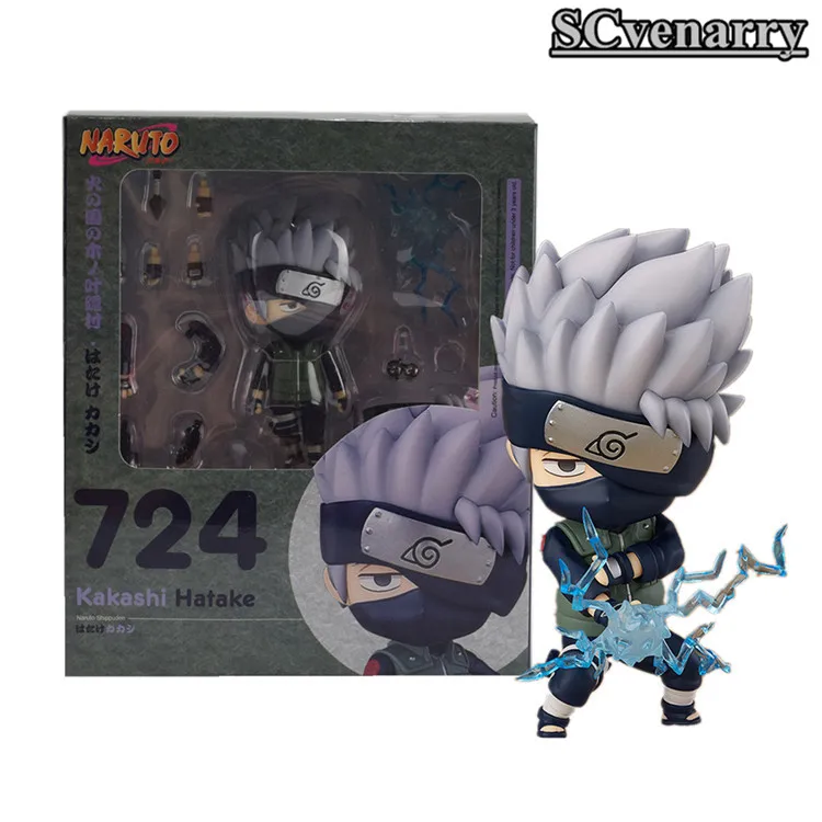 

Anime Naruto 724 Shippuden Hatake Kakashi Nendoroid Action Figure PVC toys Collection figures for friends gifts