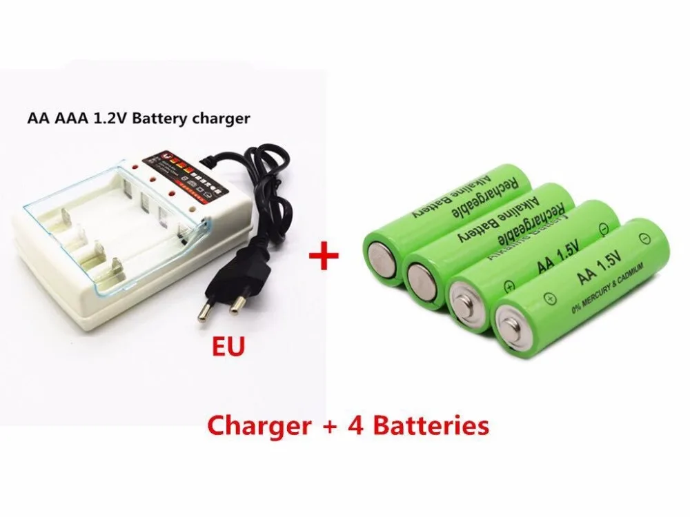 8 шт новым ярлыком 3000 MAH аккумуляторная батарея АА 1,5 V. Перезаряжаемые Alcalinas drummey+ 1 шт., размер: 4-зарядное устройство для пальчиковых батарей