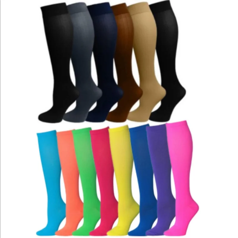 Socks Compression Stockings Pressure Varicose Vein Stocking knee high Leg Support Stretch Circulation / 100pair | Спорт и