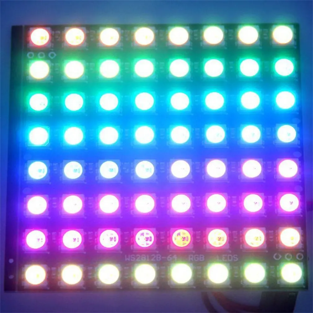 8x8 64 СВЕТОДИОДНЫЙ матричный WS2812 светодиодный 5050 RGB Полноцветный драйвер платы для Arduino