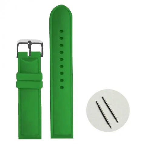 20mm Clover Green Silicone Jelly Rubber Ladies Men Watch Band Straps WB1087Q20JB
