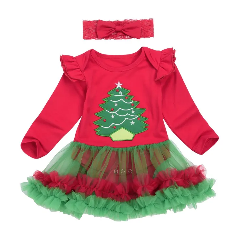 Kids Baby Girls Christmas Dress Rompers Sets Santa Claus Long Sleeve Mesh Tulle Dress+Lace Headband Jumpsuit Outfits Set Kids Baby Girls Christmas Dress Rompers Sets Santa Claus Long Sleeve Mesh Tulle Dress+Lace Headband Jumpsuit Outfits Set